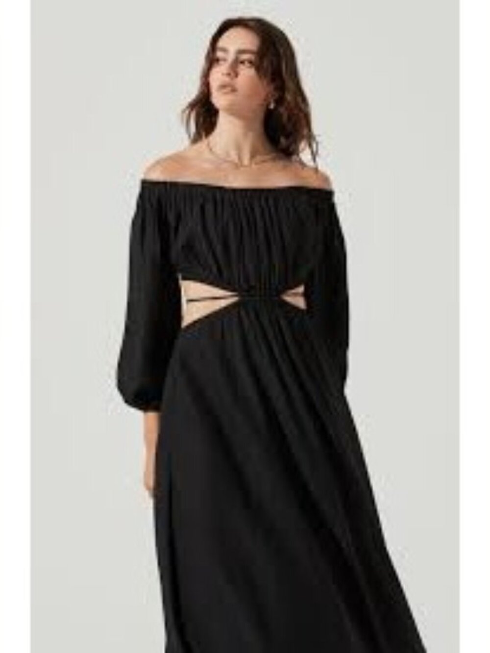 Astr The Label Black Cassian Off-The-Shoulder Cutout Dress - Picture 3 of 11